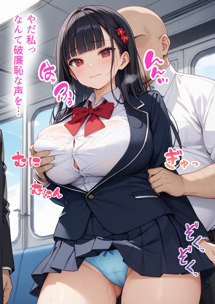 種付けおじさんに痴●された件 爆乳JK編 エロ同人誌画像 013