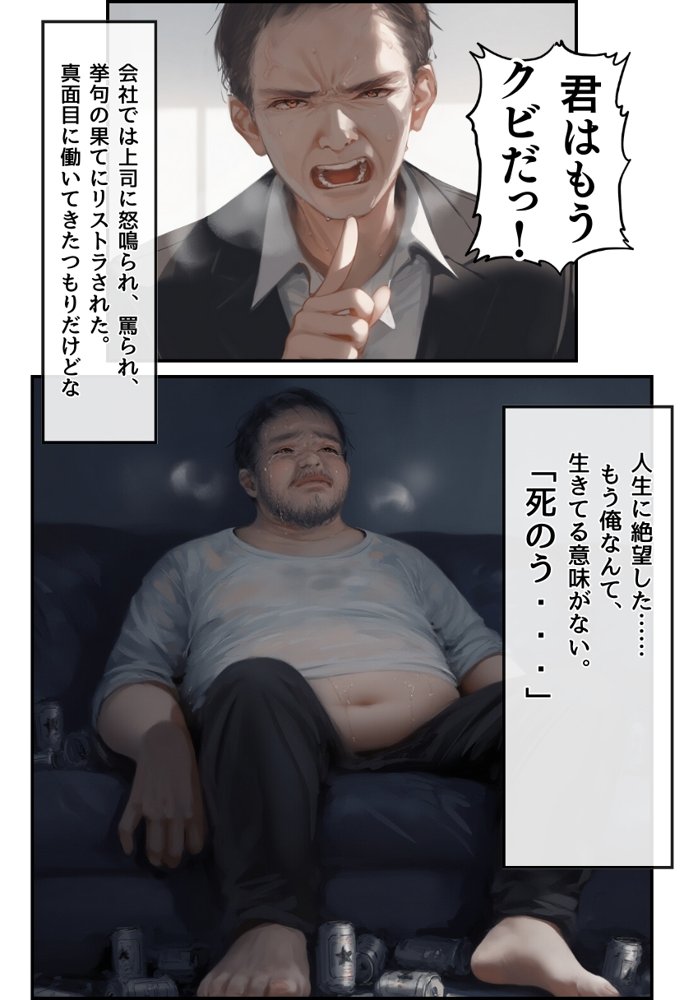【無敵の人】人生に絶望した弱者男性のおじさんが無敵になるまで エロ同人誌画像 004