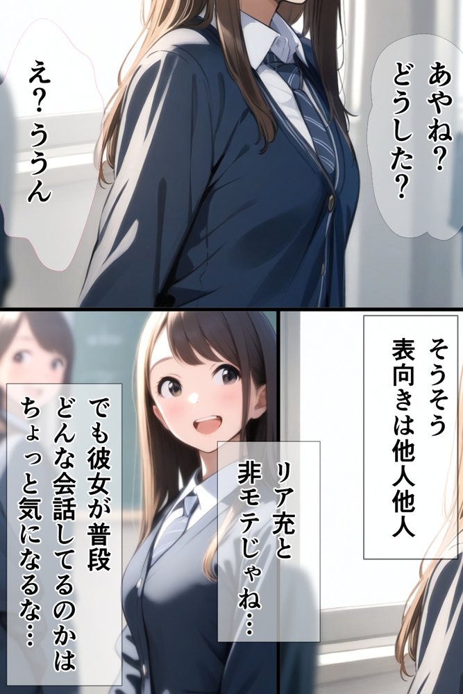 スクールカースト上位J Kと非モテの僕は実はセフレ！でも当然NTRの心配が！？ 「校内恋愛ハマる関係」 エロ同人誌画像 022