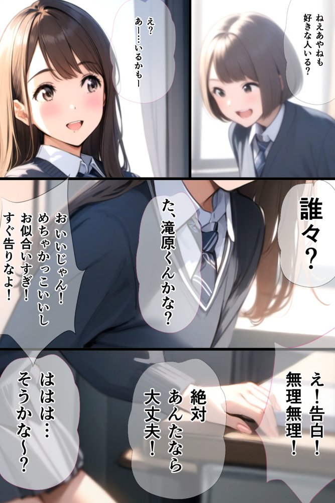 スクールカースト上位J Kと非モテの僕は実はセフレ！でも当然NTRの心配が！？ 「校内恋愛ハマる関係」 エロ同人誌画像 025