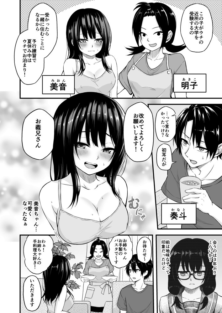 夏休みに泊まりにきた嫁の妹を睡眠姦する話 エロ同人誌画像 002