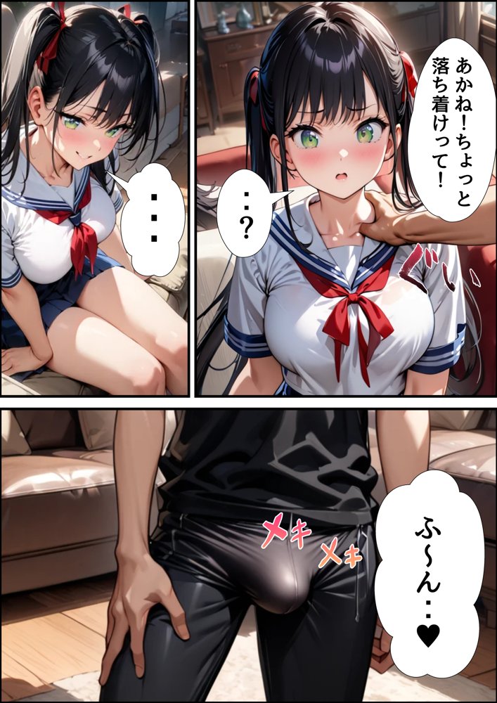 巨乳同級生と親がいない間にエッチな遊びした話 エロ同人誌画像 007