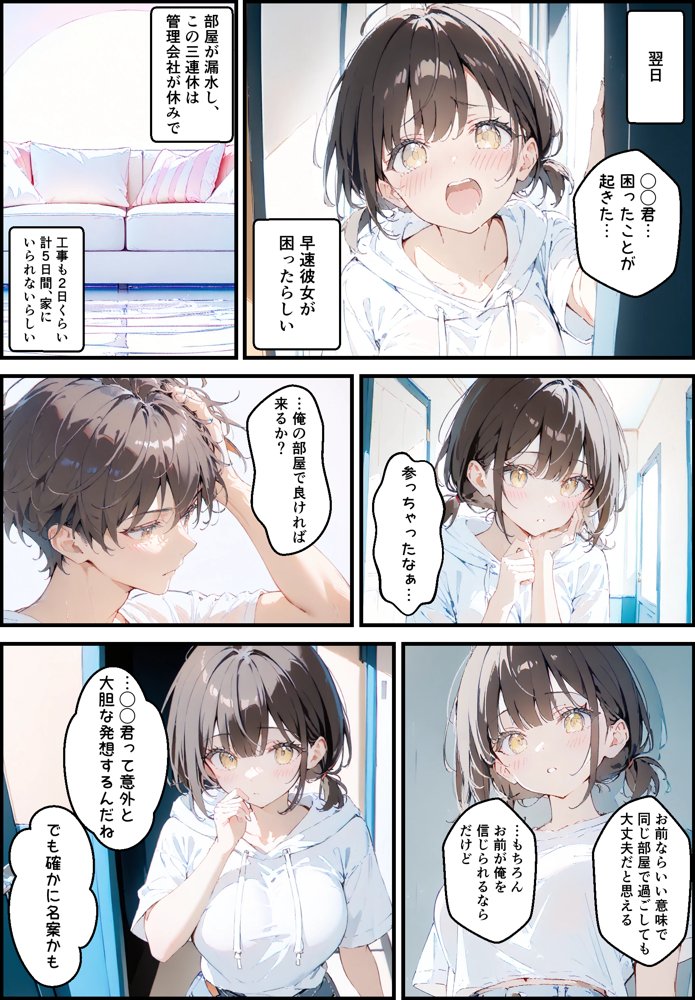 隣に住んでる大学の同期と甘々初えっち エロ同人誌画像 010