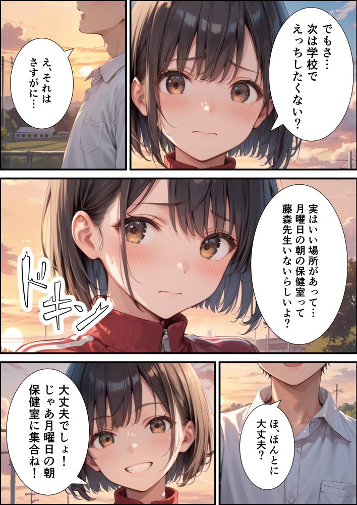 【性春イチャラブDAYS】爆乳マネージャーと朝の保健室でえっちしてたらヤバいことになった話【体験版20P】 エロ同人誌画像 002