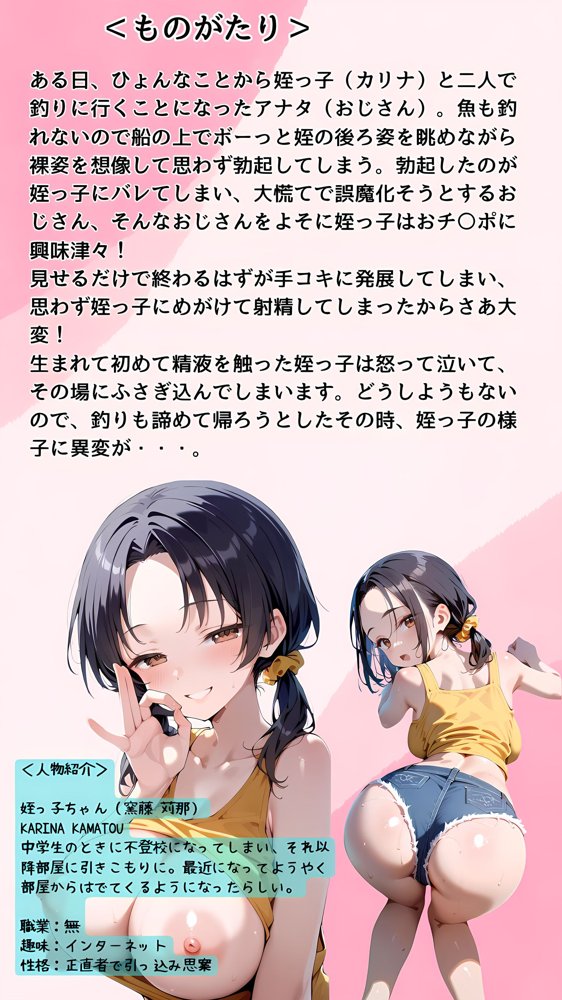 メンヘラ姪っ子に釣られて船上SEXしまくった件 エロ同人誌画像 002