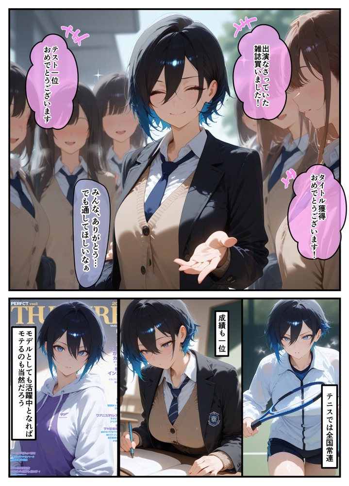 女学園の王子様♀の百合ハーレムの竿係になった エロ同人誌画像 004