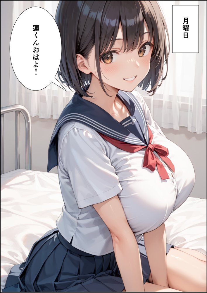 【性春イチャラブDAYS】爆乳マネージャーと朝の保健室でえっちしてたらヤバいことになった話【体験版20P】 エロ同人誌画像 004