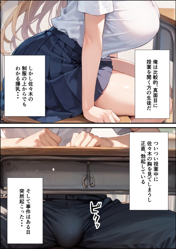 陰キャの俺が隣の席のギャルJKの爆乳を眺めてたら襲われた話【体験版20P】 エロ同人誌画像 004