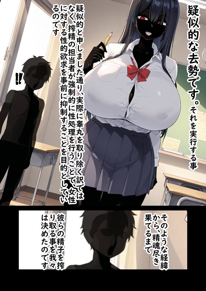 搾精室でデカ女に搾り取られるチビ男 エロ同人誌画像 006