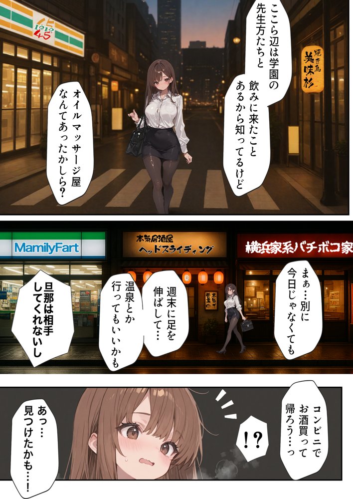 子宮催○アプリ-新婚人妻の英語教師（28）が媚薬オイルマッサージで寝取られる話 エロ同人誌画像 007