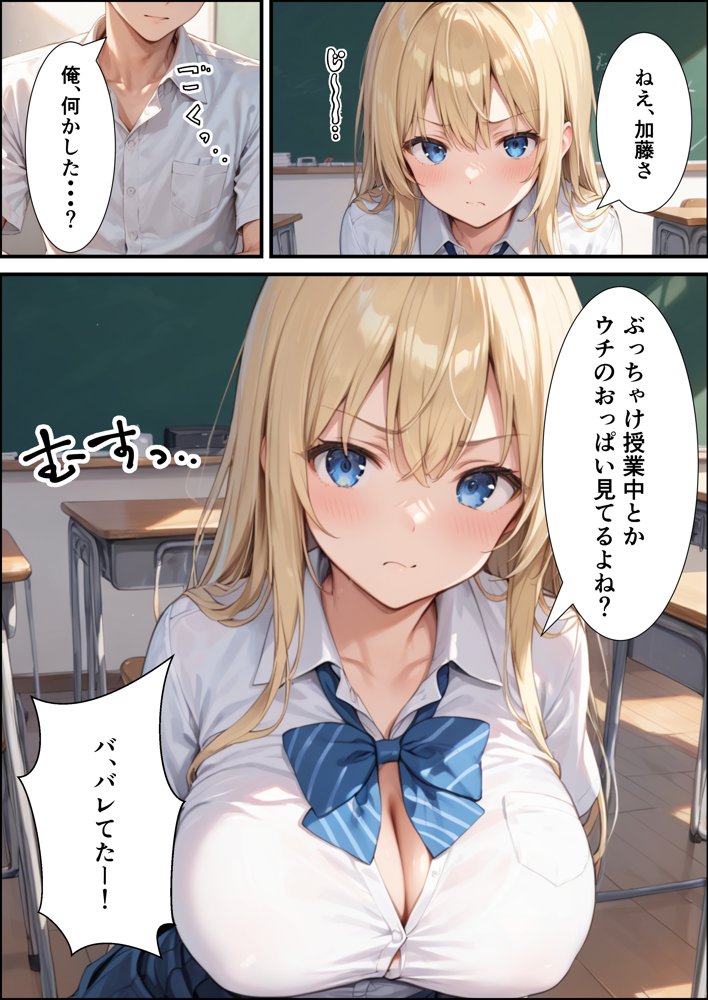 陰キャの俺が隣の席のギャルJKの爆乳を眺めてたら襲われた話【体験版20P】 エロ同人誌画像 007