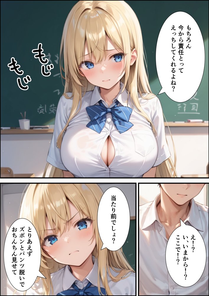 陰キャの俺が隣の席のギャルJKの爆乳を眺めてたら襲われた話【体験版20P】 エロ同人誌画像 012