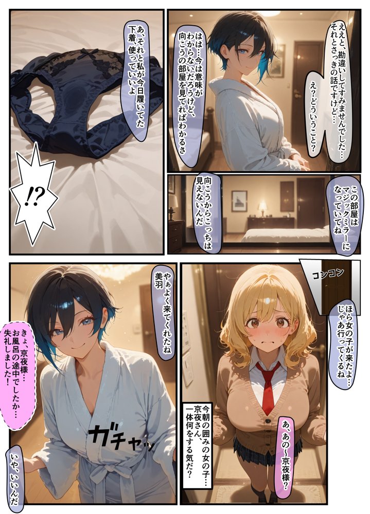 女学園の王子様♀の百合ハーレムの竿係になった エロ同人誌画像 013