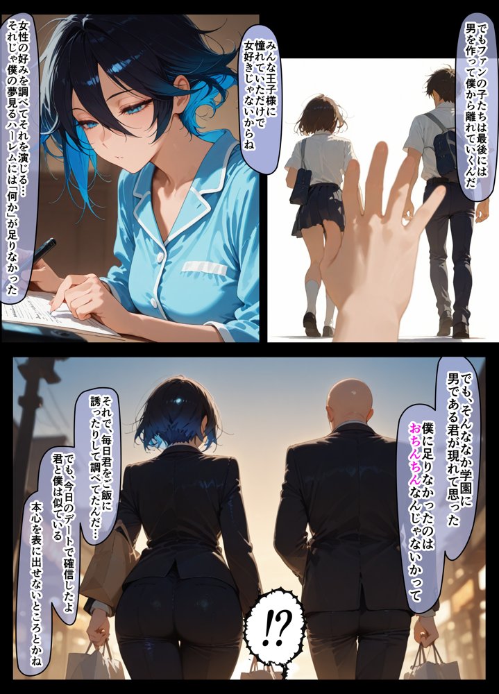 女学園の王子様♀の百合ハーレムの竿係になった エロ同人誌画像 026