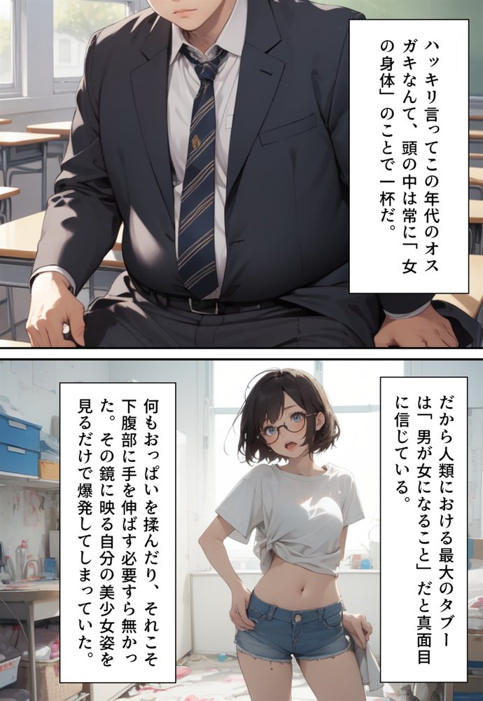 突然女体化能力を得たボクの愉快な生活 エロ同人誌画像 045