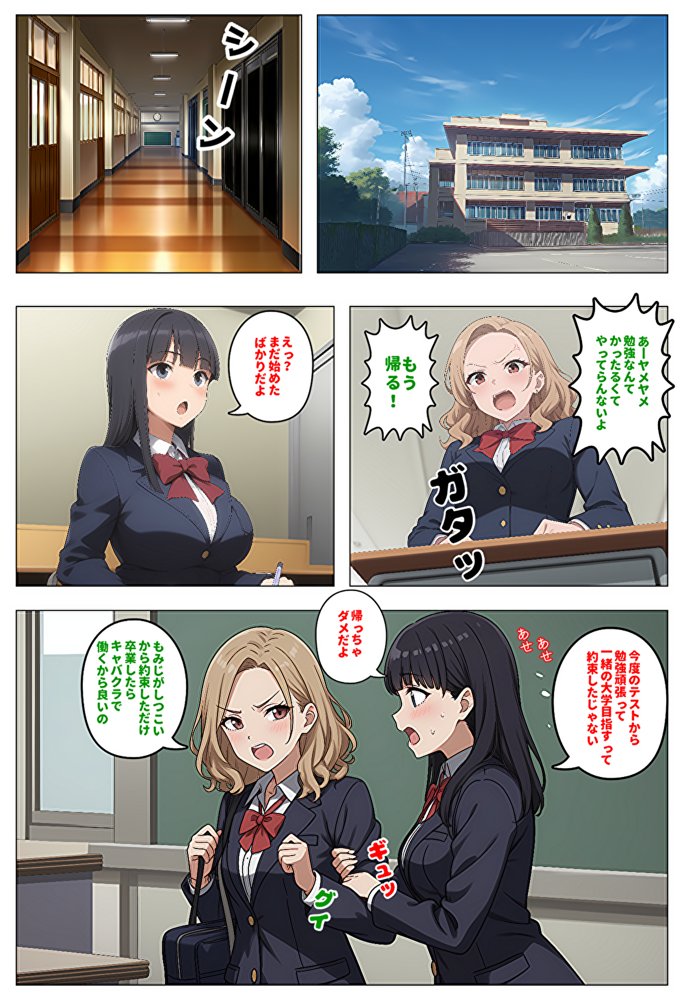 【メッチャエロい作品なので新作セールします】委員長とギャルがセックス勝負を始めたんだが俺が審判をする事になった話 エロ同人誌画像 001