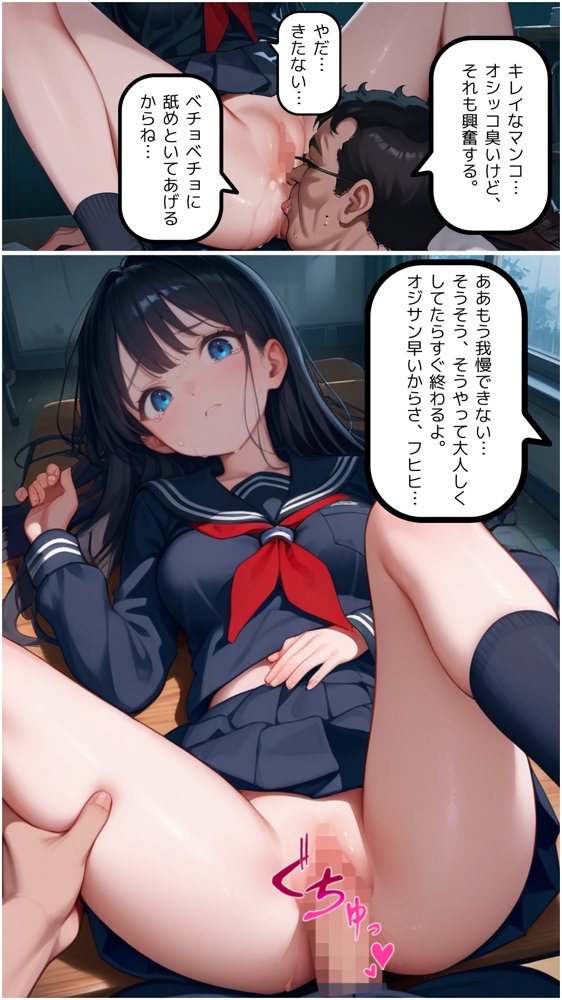 豪雨、廃校舎、家出少女。 エロ同人誌画像 012