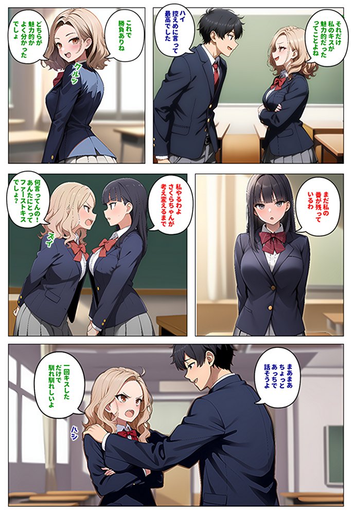 【メッチャエロい作品なので新作セールします】委員長とギャルがセックス勝負を始めたんだが俺が審判をする事になった話 エロ同人誌画像 013