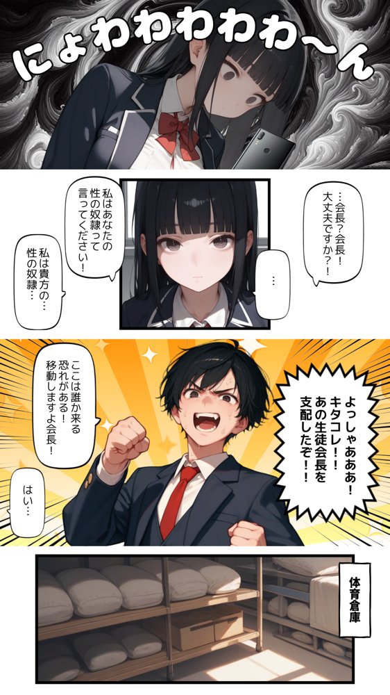 催●アプリでウザい妹と恐怖の生徒会長を支配する話 エロ同人誌画像 015