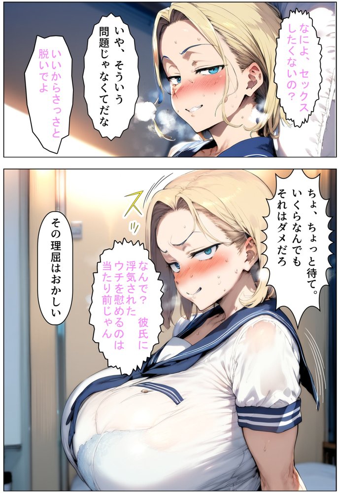 俺の部屋にエッチな女子たちがチンポを借りに来るんだが。なぜか寝取るハメに！？  白ギャル  黒ギャル編 エロ同人誌画像 006