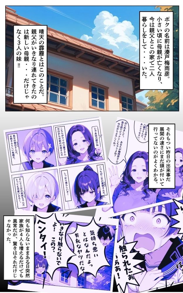 ある日とつぜん三姉妹の兄になって、つぎの日からセックス漬けのヤリチンに転生しました VOL.2 エロ同人誌画像 002