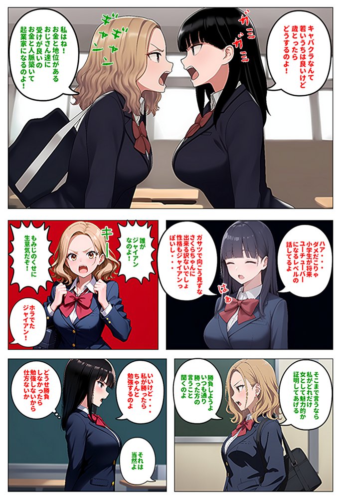 【メッチャエロい作品なので新作セールします】委員長とギャルがセックス勝負を始めたんだが俺が審判をする事になった話 エロ同人誌画像 002