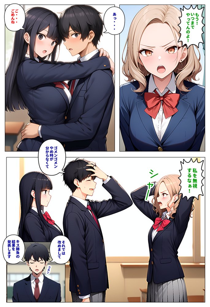 【メッチャエロい作品なので新作セールします】委員長とギャルがセックス勝負を始めたんだが俺が審判をする事になった話 エロ同人誌画像 020