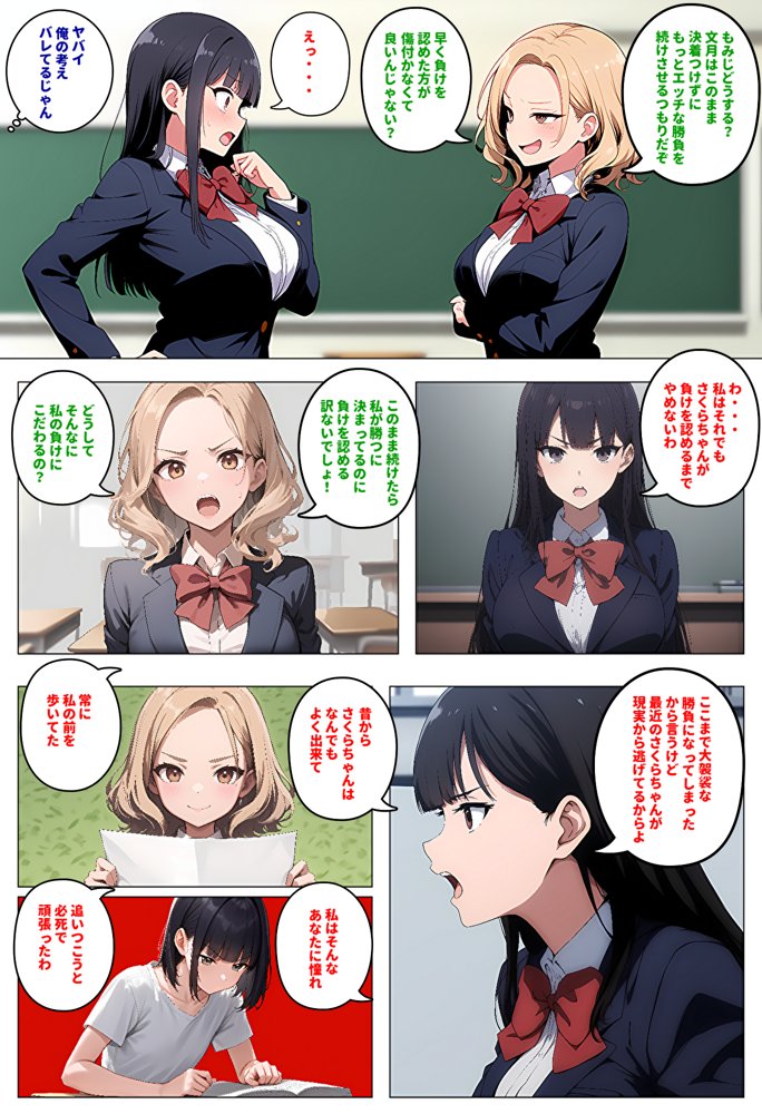 【メッチャエロい作品なので新作セールします】委員長とギャルがセックス勝負を始めたんだが俺が審判をする事になった話 エロ同人誌画像 023