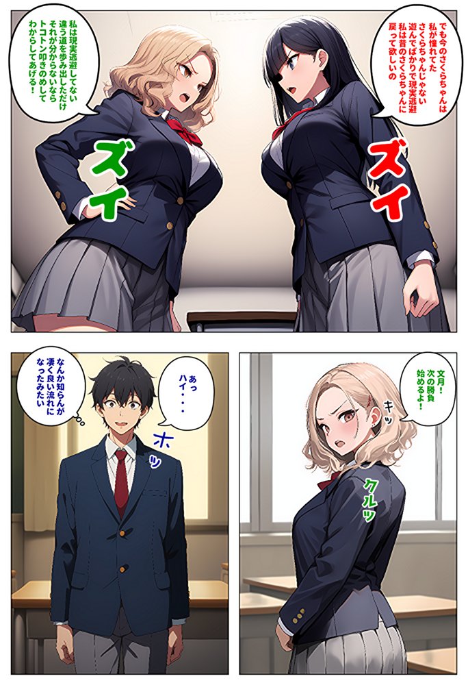 【メッチャエロい作品なので新作セールします】委員長とギャルがセックス勝負を始めたんだが俺が審判をする事になった話 エロ同人誌画像 024