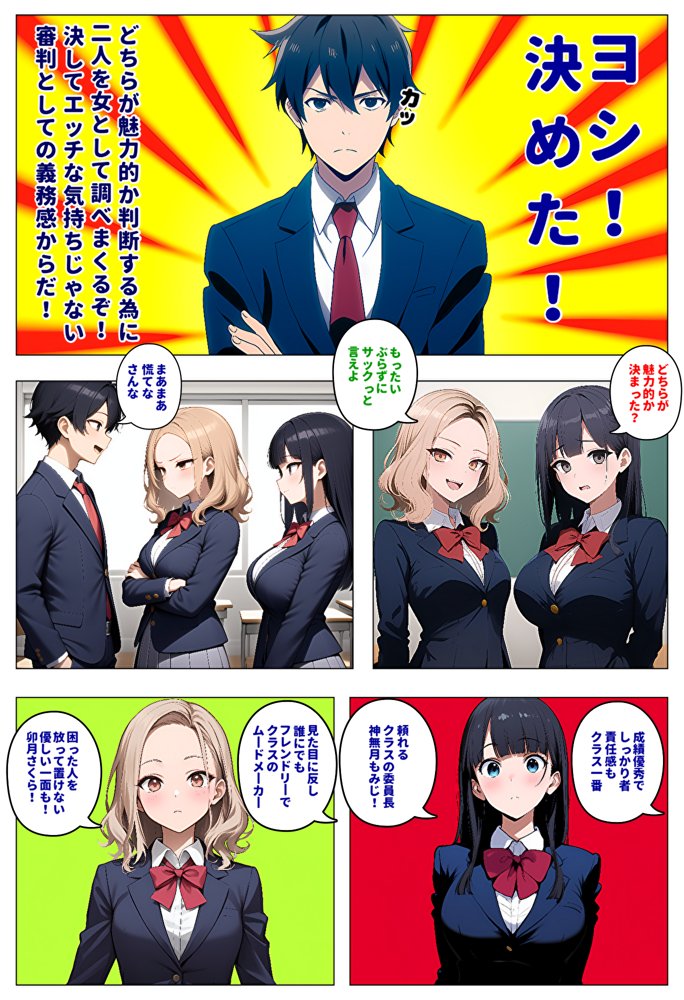 【メッチャエロい作品なので新作セールします】委員長とギャルがセックス勝負を始めたんだが俺が審判をする事になった話 エロ同人誌画像 005