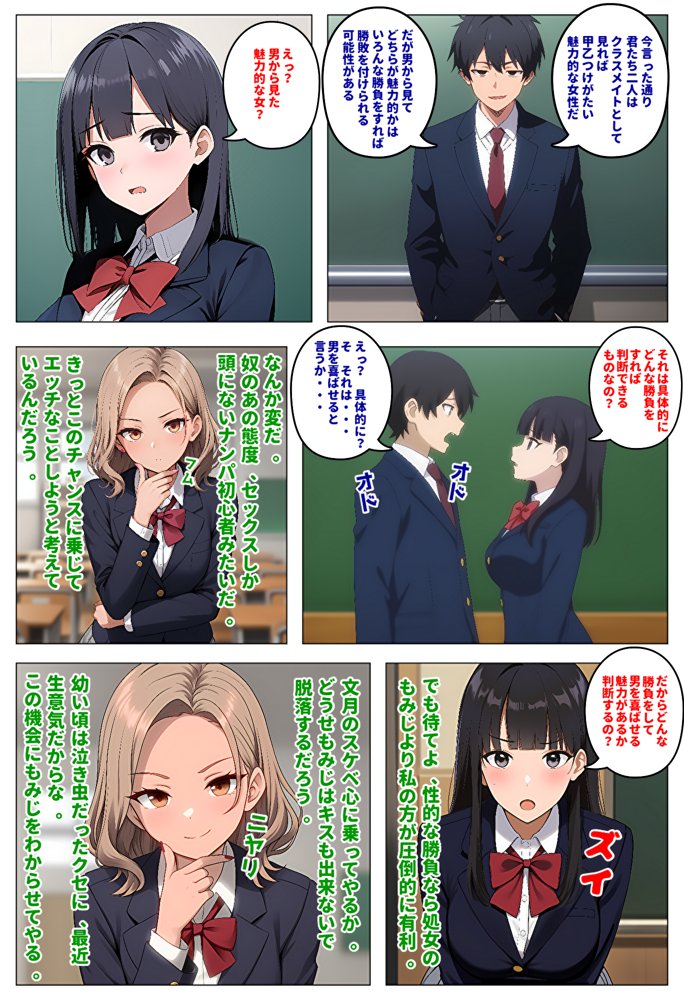 【メッチャエロい作品なので新作セールします】委員長とギャルがセックス勝負を始めたんだが俺が審判をする事になった話 エロ同人誌画像 006