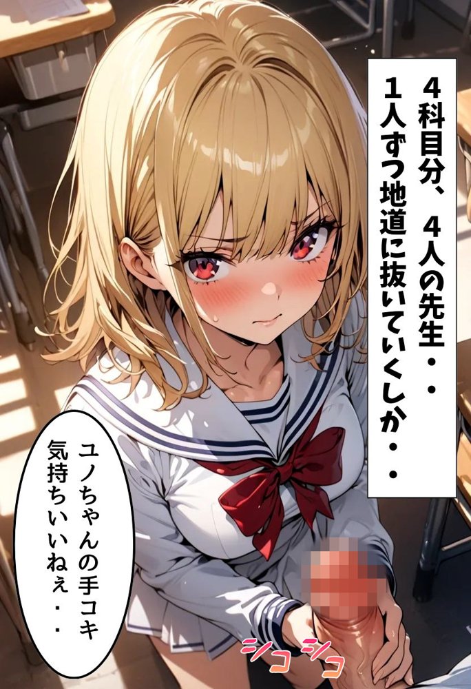 巨乳美少女が先生にマ●コ貸した話 エロ同人誌画像 008