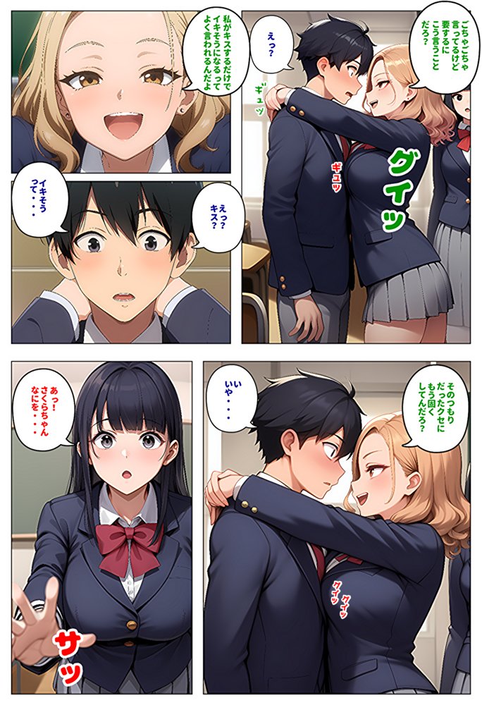 【メッチャエロい作品なので新作セールします】委員長とギャルがセックス勝負を始めたんだが俺が審判をする事になった話 エロ同人誌画像 007