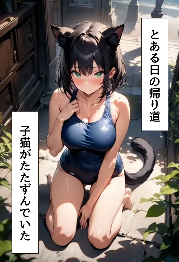 発情期の黒猫拾った話 エロ同人誌画像 002