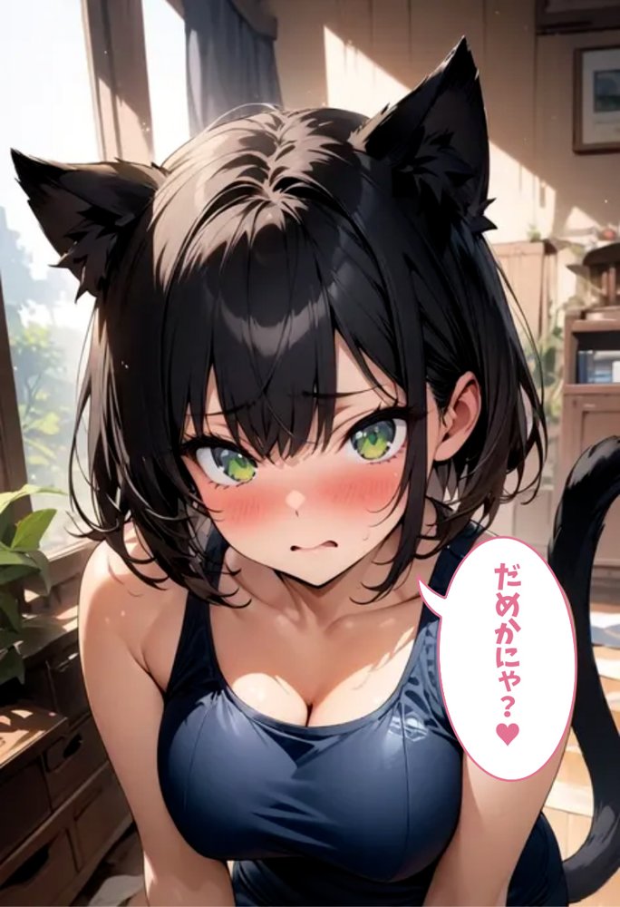 発情期の黒猫拾った話 エロ同人誌画像 009