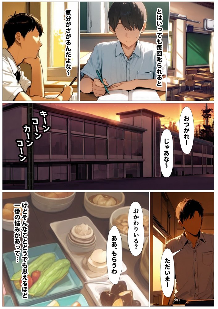 性欲激強ママがデカマラ息子と中出しSEXするのは時間の問題 エロ同人誌画像 011