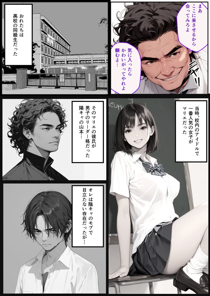 憧れの元同級生が人妻になって金を借りに来たので寝取りセックス同窓会を開催した話 エロ同人誌画像 004