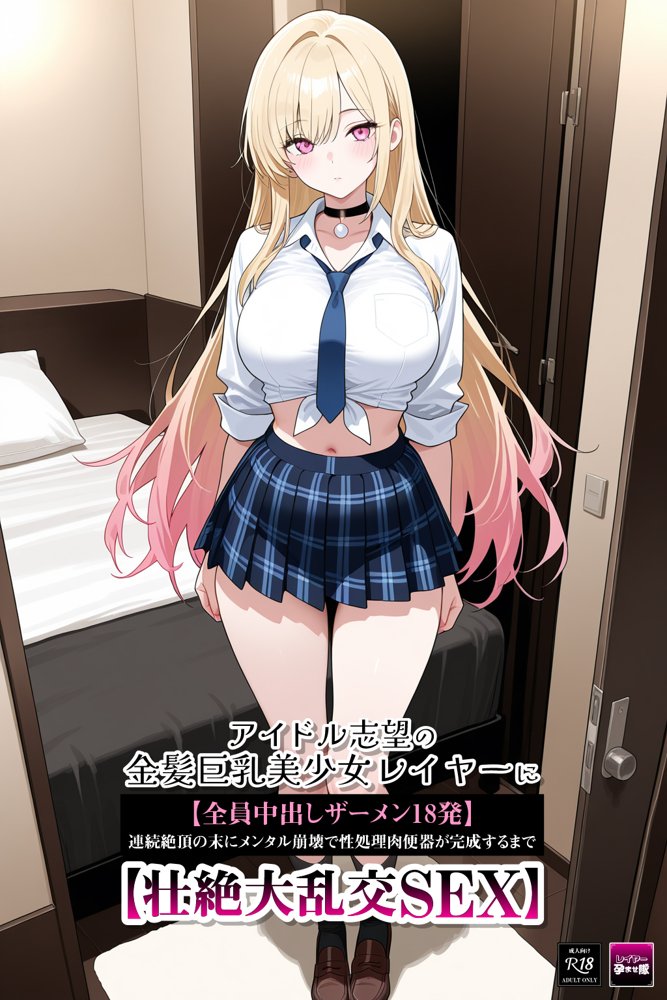 アイドル志望の金髪巨乳美少女レイヤーに【全員中出しザーメン18発】連続絶頂の末にメンタル崩壊で性処理肉便器が完成するまで【壮絶大乱交SEX】第2回＜イメージ:喜多◯海◯（その◯せ替え人形は恋を◯る）風＞ エロ同人誌画像 011