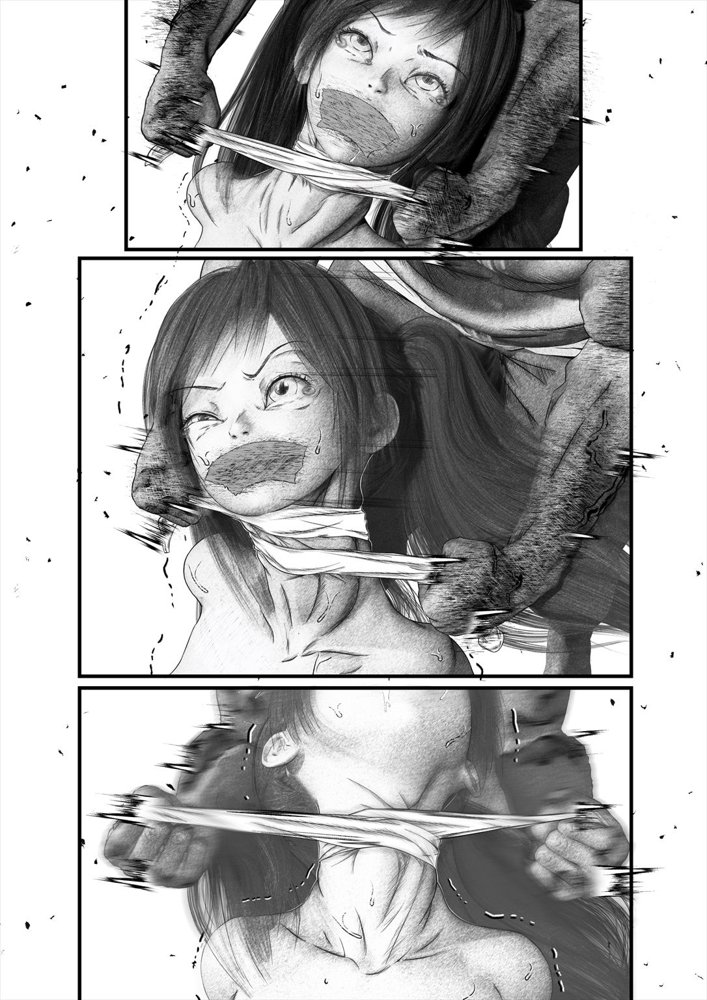 首絞め！漫画・スナッフシリーズ「三部作総集編」/首絞めリョナ・コミック作品 エロ同人誌画像 006
