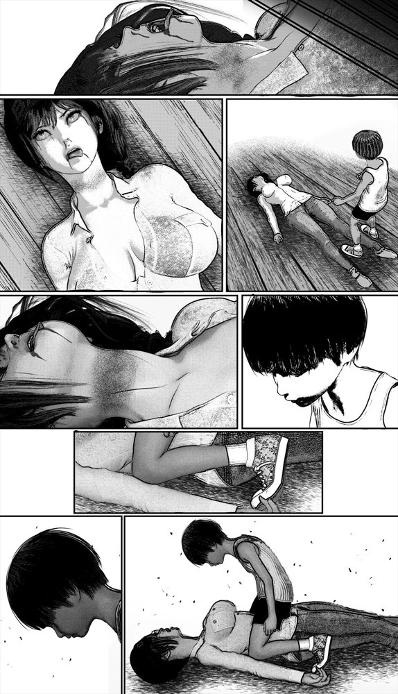 首絞め！漫画・スナッフシリーズ「三部作総集編」/首絞めリョナ・コミック作品 エロ同人誌画像 026