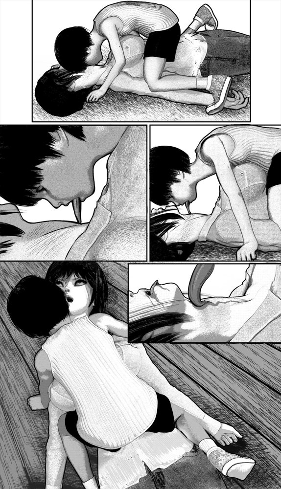 首絞め！漫画・スナッフシリーズ「三部作総集編」/首絞めリョナ・コミック作品 エロ同人誌画像 027