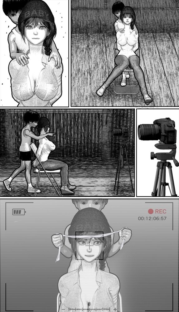 首絞め！漫画・スナッフシリーズ「三部作総集編」/首絞めリョナ・コミック作品 エロ同人誌画像 030