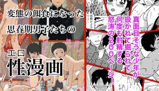 変態の餌食になった思春期男子たちの性漫画