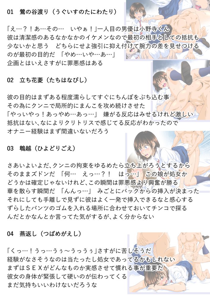 街で見つけた制服女子は48手で攻め落とせ！ エロ同人誌画像 011