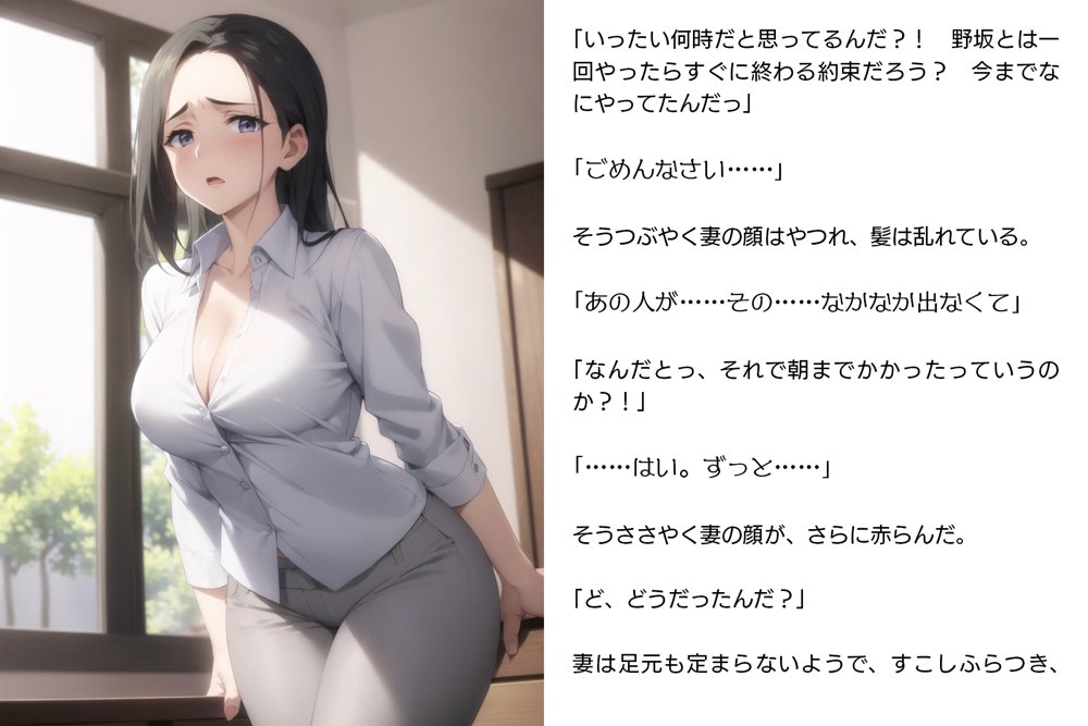寝取らせ妻・麻理子〜「妊活」のため妻を他人の男に抱かせてみた（CGノベル/NTR） エロ同人誌画像 017