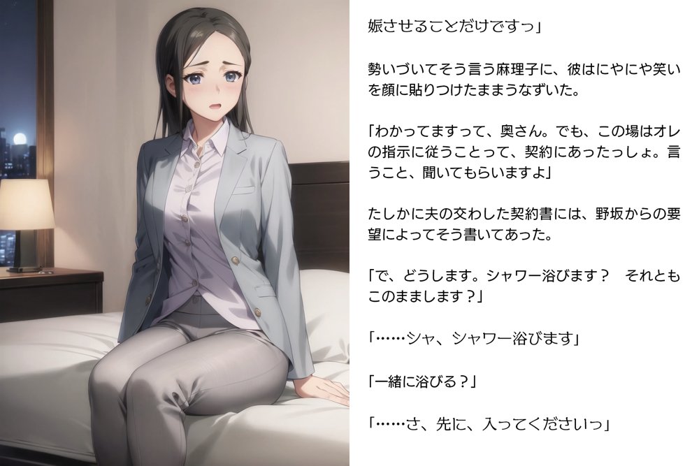 寝取らせ妻・麻理子〜「妊活」のため妻を他人の男に抱かせてみた（CGノベル/NTR） エロ同人誌画像 028