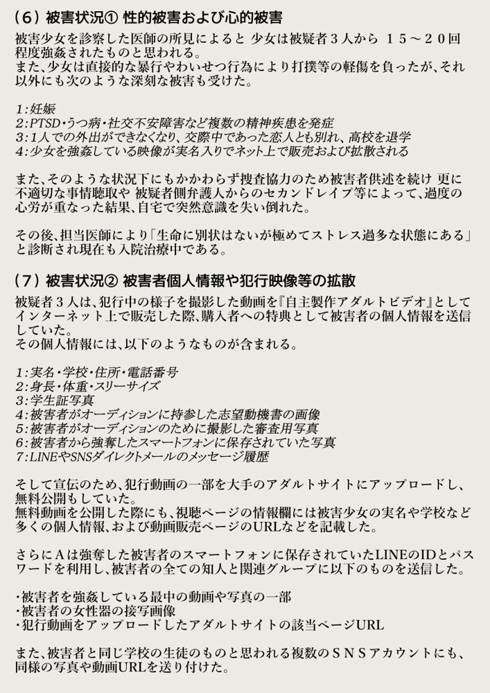 【動画】レ●プ犯の押収スマホ 〜女子校生集団強●事件犯行動画〜 エロ同人誌画像 027