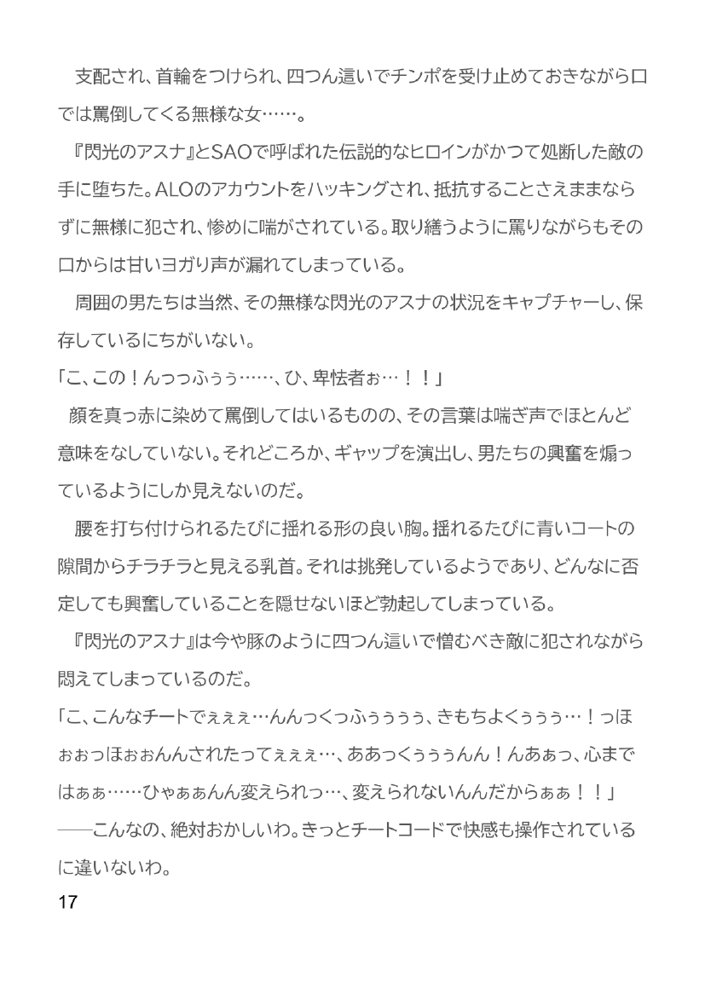 Slut Art Online -Demoralization- エロ同人誌画像 018