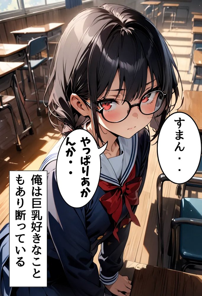 同級生の地味子が巨乳美少女になった話 エロ同人誌画像 004