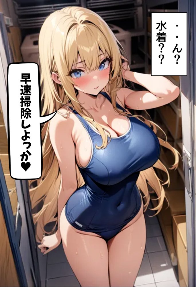 巨乳幼なじみとスク水エッチ エロ同人誌画像 004
